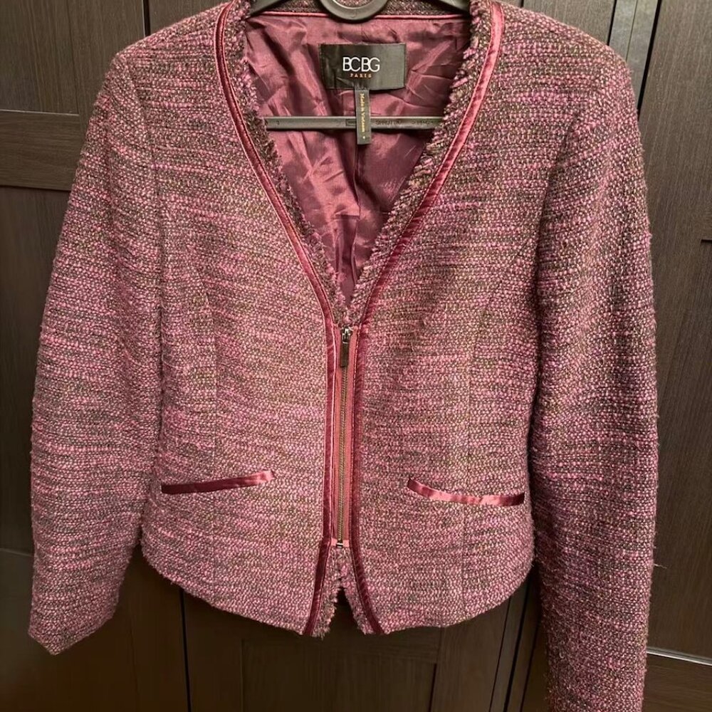 BCBG Paris Maroon Blazer (Size 4)
